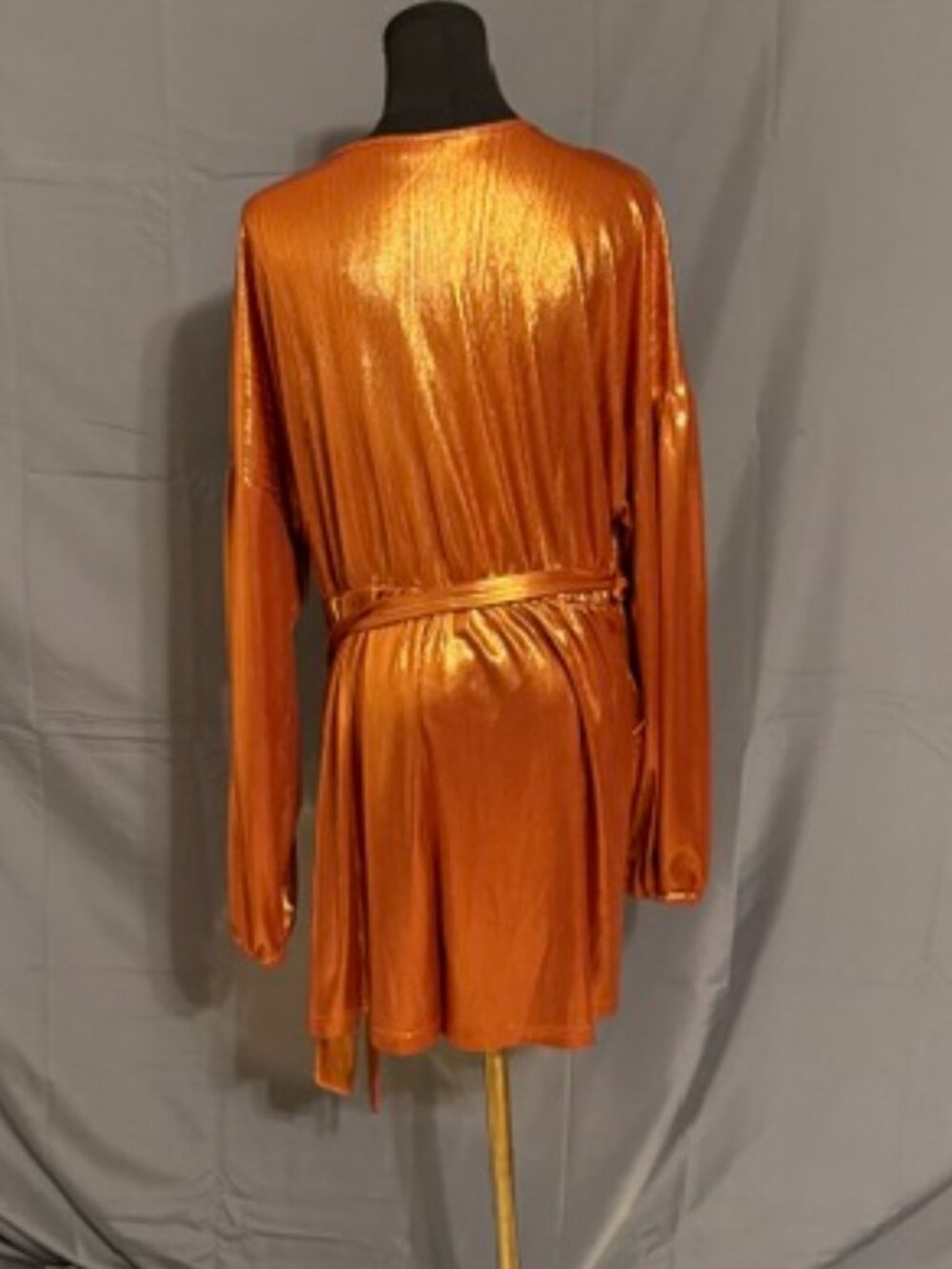YOINS Metallic Orange Romper Size 16 - Picture 2 of 3